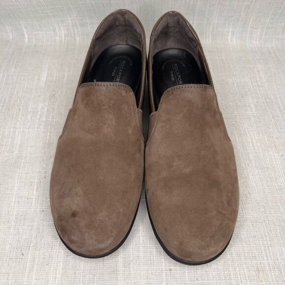 Rockport Size 7 truFLEX Chenole Tan Suede Slip-On Loafer Shoes Patent Leather - Picture 3 of 13